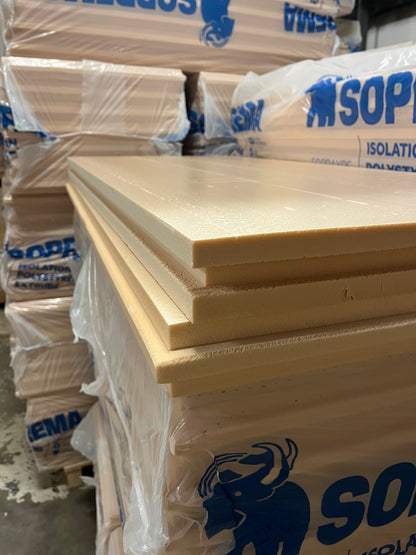 Panneau isolant XPS POLYSTYRÈNE EXTRUDÉ - 1250mm x 600mm